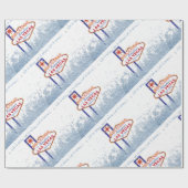 ラスベガスのクリスマスラッピング紙 ラッピングペーパー (フラット)