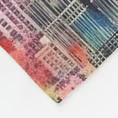 ラスベガスのクリスマス&新年の水彩画 フリースブランケット (角)