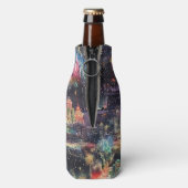 ラスベガスのクリスマス&新年の水彩画 ボトルクーラー (ボトル裏面)