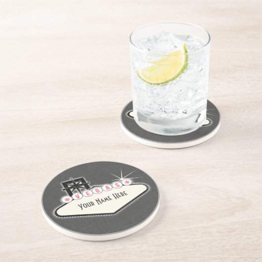 ラスベガスのコースター-あなたの名前をカスタマイズ コースター (側面)