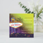 ラスベガスのサイン先の結婚式 招待状 (スタンド正面)