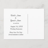 ラスベガスのサイン日付の結婚写真カードを保存 案内ポストカード (裏面)