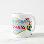 ラスベガスのショーガールおよび印 コーヒーマグカップ (正面右)