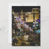 ラスベガスのストリップの印の第21誕生日 招待状 (裏面)