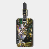 ラスベガスのストリップの眺め夜及び日 ラゲッジタグ (正面縦)