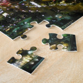 ラスベガスのストリップの空中写真夜 ジグソーパズル (側面)