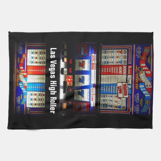 ラスベガスのスロットマシンの贅沢家 キッチンタオル (横)
