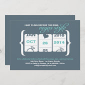 ラスベガスのスロットマシンバチェロレッテ 招待状 (正面/裏面)