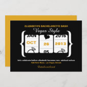 ラスベガスのスロットマシンバチェロレッテ 招待状 (正面/裏面)