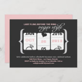 ラスベガスのスロットマシンバチェロレッテ 招待状 (正面/裏面)