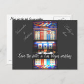 ラスベガスのスロット結婚マシンの保存 案内ポストカード (正面/裏面)