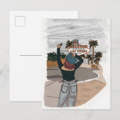 ラスベガスのチェックインへようこそ。 ポストカード (正面/裏面)