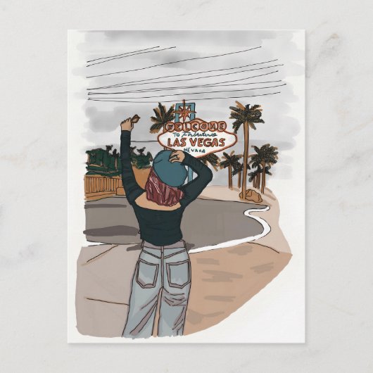 ラスベガスのチェックインへようこそ。 ポストカード (正面)