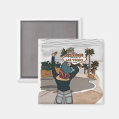 ラスベガスのチェックインへようこそ。 マグネット (正面/裏面)