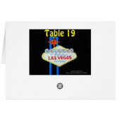 ラスベガスのテーブルの数によって割り当てられる着席のテントカード (裏面横)