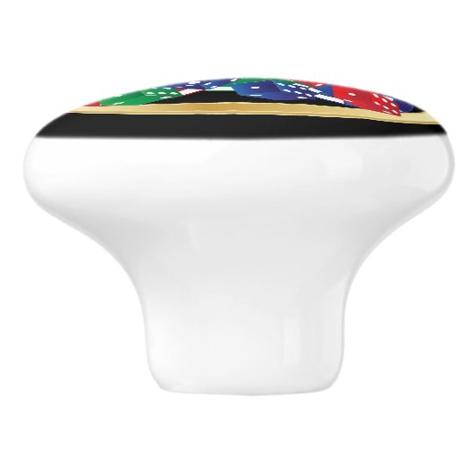 ラスベガスのトランプのポーカーのデザイン セラミックノブ (側面)