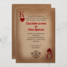 ラスベガスのナチュラルな結婚式の招待状