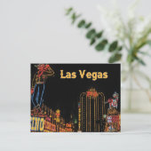 ラスベガスのネオンライト旅行はがき ポストカード (スタンド正面)