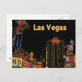 ラスベガスのネオンライト旅行はがき ポストカード (正面/裏面)