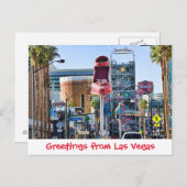 ラスベガスのハガキからの挨拶 ポストカード (正面/裏面)