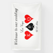 ラスベガスのバナー結婚の看板へようこそ 横断幕 (縦)