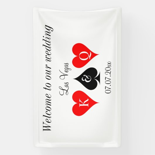 ラスベガスのバナー結婚の看板へようこそ 横断幕 (縦)