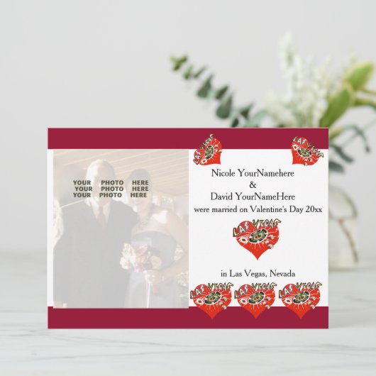 ラスベガスのバレンタインの結婚式の発表 シーズンカード (スタンド正面)