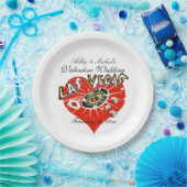 ラスベガスのバレンタインの結婚式 ペーパープレート (パーティー)