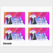 ラスベガスのビューで日付シールを保存 長方形シール (シート)