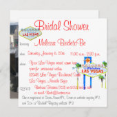 ラスベガスのブライダルシャワー 招待状 (正面/裏面)