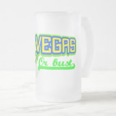 ラスベガスのマグ-スタイル及び色を選んで下さい フロストグラスビールジョッキ (正面右)