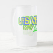 ラスベガスのマグ-スタイル及び色を選んで下さい フロストグラスビールジョッキ (正面左)