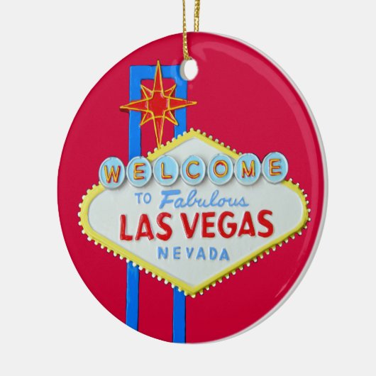 ラスベガスのメリークリスマス セラミックオーナメント (左)
