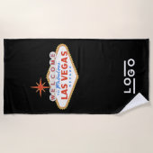 ラスベガスのロゴ企業のトレードショープールタオル ビーチタオル (正面)