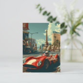 ラスベガスのヴィンテージレーシングカー ポストカード (スタンド正面)