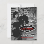 ラスベガスの保存日付のカスタムの郵便はがき セーブザデート (正面)