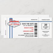 ラスベガスの保存日付の招待状 セーブザデート (正面/裏面)