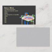 ラスベガスの印のカジノのテーマのパーティーのプランナー 名刺 (正面/裏面)