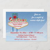 ラスベガスの印の休日の招待状 招待状 (正面/裏面)