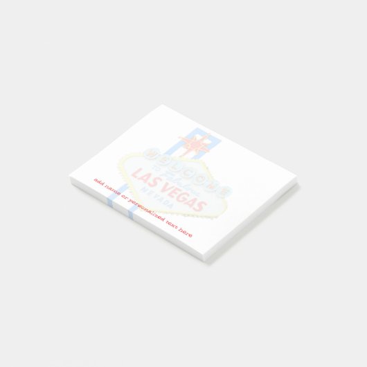 ラスベガスの印の名前入りな粘着性があるノート ポストイット (アングル)