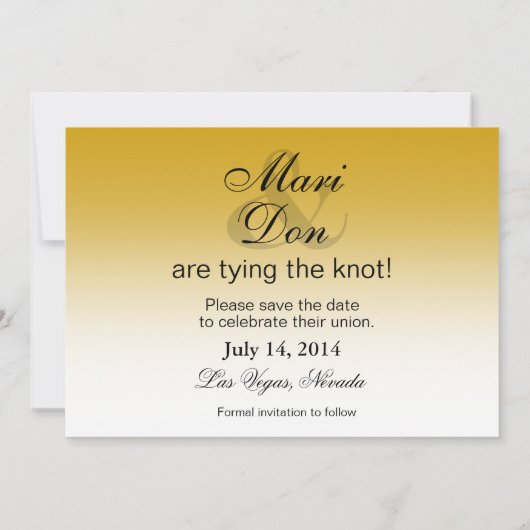 ラスベガスの印の結婚式の保存日付 セーブザデート (裏面)