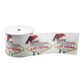 ラスベガスの印へのクリスマスの歓迎 サテンリボン (リール)