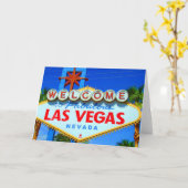 ラスベガスの印への歓迎 カード (黄色い花)