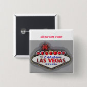 ラスベガスの名前入りの記章 缶バッジ (正面&裏面)