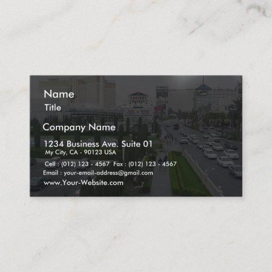 ラスベガスの噴水のホテルのカジノのCaesars宮殿 名刺 (正面)