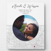 ラスベガスの地図結婚の婚約写真ギフト フォトプラーク (正面)
