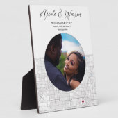 ラスベガスの地図結婚の婚約写真ギフト フォトプラーク (側面)