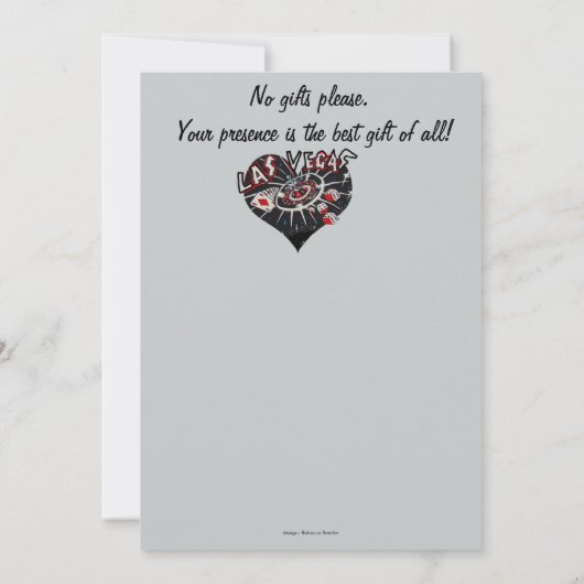 ラスベガスの大人の誕生会 招待状 (裏面)