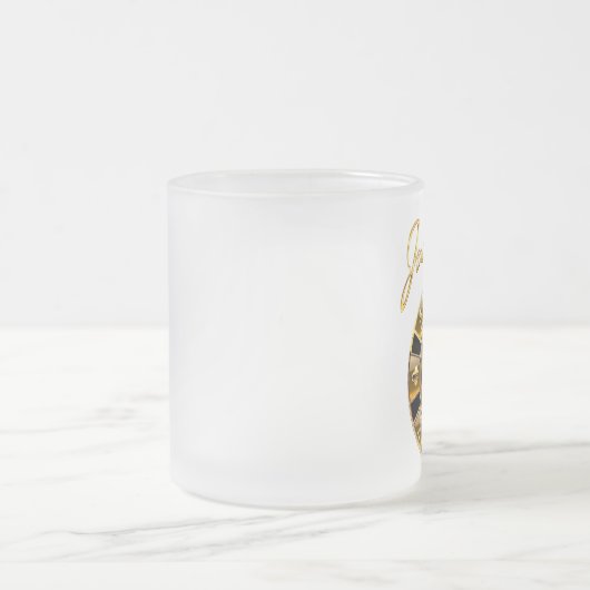 ラスベガスの大当たりのカジノの破片 フロストグラスマグカップ (中央)