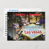 ラスベガスの家族会の招待状 インビテーションポストカード (正面/裏面)